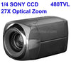 1/4 SONY Color 480TVL CCD Camera, 27X Optical Zoom