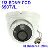 1 / 3 SONY 650TVL Color Dome CCD Camera, IR Distance: 20m (Size: 117 x 117 x 95mm)