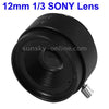 12mm 1/3 SONY Camera Lens for CCD Cameras(Black)