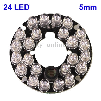24 LED 5mm Infrared Lamp Board for CCD Camera, IR Distance: 20m