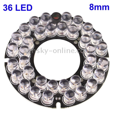 36 LED 8mm Infrared Lamp Board for CCD Camera, IR Distance: 50m