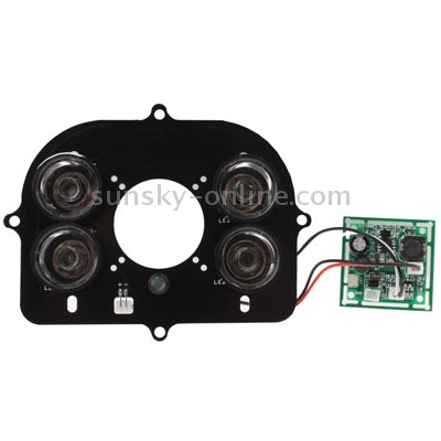 Array 4 LED Infrared Lamp Board for 6mm Lens CCD Camera, Infrared Angle: 60 Degree