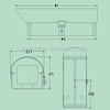Outdoor Waterproof CCD Camera Housing, Inner Size: 370 x 120 x 122mm (JY-2012)