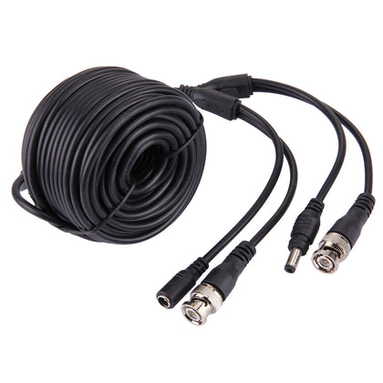 CCTV Surveillance Camera Video Cable w. BNC Connector, Length: 15m(Black)