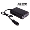 DY-200N 200W DC 12V to AC 220V Car Power Inverter with 500mA USB Port & EU / US Power Socket(Black)