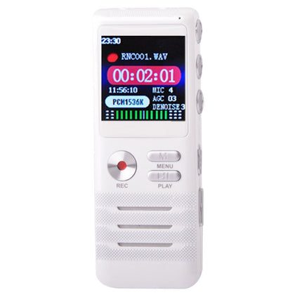 VM8818 Professional 8GB LCD Digital Voice Recorder with VOR MP3 Player, Dual-core Noise Reduction(White)