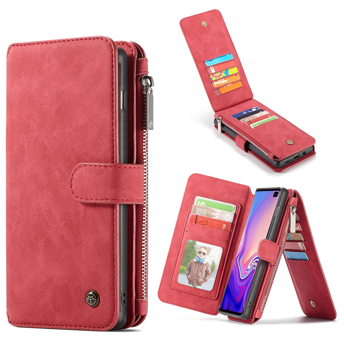 Multifunctional Horizontal Flip Leather Case for Galaxy S10+, with Card Slot & Holder