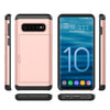 Shockproof Rugged Armor Protective Case for Galaxy S10+, with Card Slot (Black)