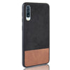 Shockproof Color Matching Denim PC + PU + TPU Case for Galaxy A70 (Black)