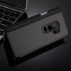 For Galaxy S9+ Electroplating Mirror Horizontal Flip Leather Case with Holder (Black)