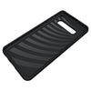 Ultra-thin TPU+PC Brushed Texture Shockproof Protective Case for Galaxy S10+, with Holder & Card Slot (Black)