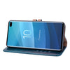 Business Style Oil Wax Texture Horizontal Flip Leather Case for Galaxy S10 Plus, with Holder & Card Slots & Wallet (Blue)