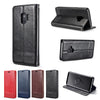 Double-sided Absorption Splicing Horizontal Flip Leather Case for Galaxy S9 Plus, with Holder & Card Slots & Lanyard (Black)