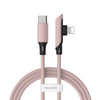 Baseus Colourful Series 18W Elbow USB-C / Type-C to 8 Pin Data Sync Charging Cable PD Cable, Length: 1.2m(Pink)
