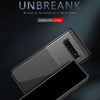 UNBREANK Carbon Fiber Texture PC + TPU Invisible Airbag Shockproof Protective Case for Galaxy S10+ (Black)