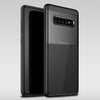 UNBREANK Carbon Fiber Texture PC + TPU Invisible Airbag Shockproof Protective Case for Galaxy S10+ (Black)