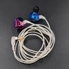 3.5mm Twist Texture Silver-plated Audio Earphone Cable Applicable to KZ ZST(Silver)