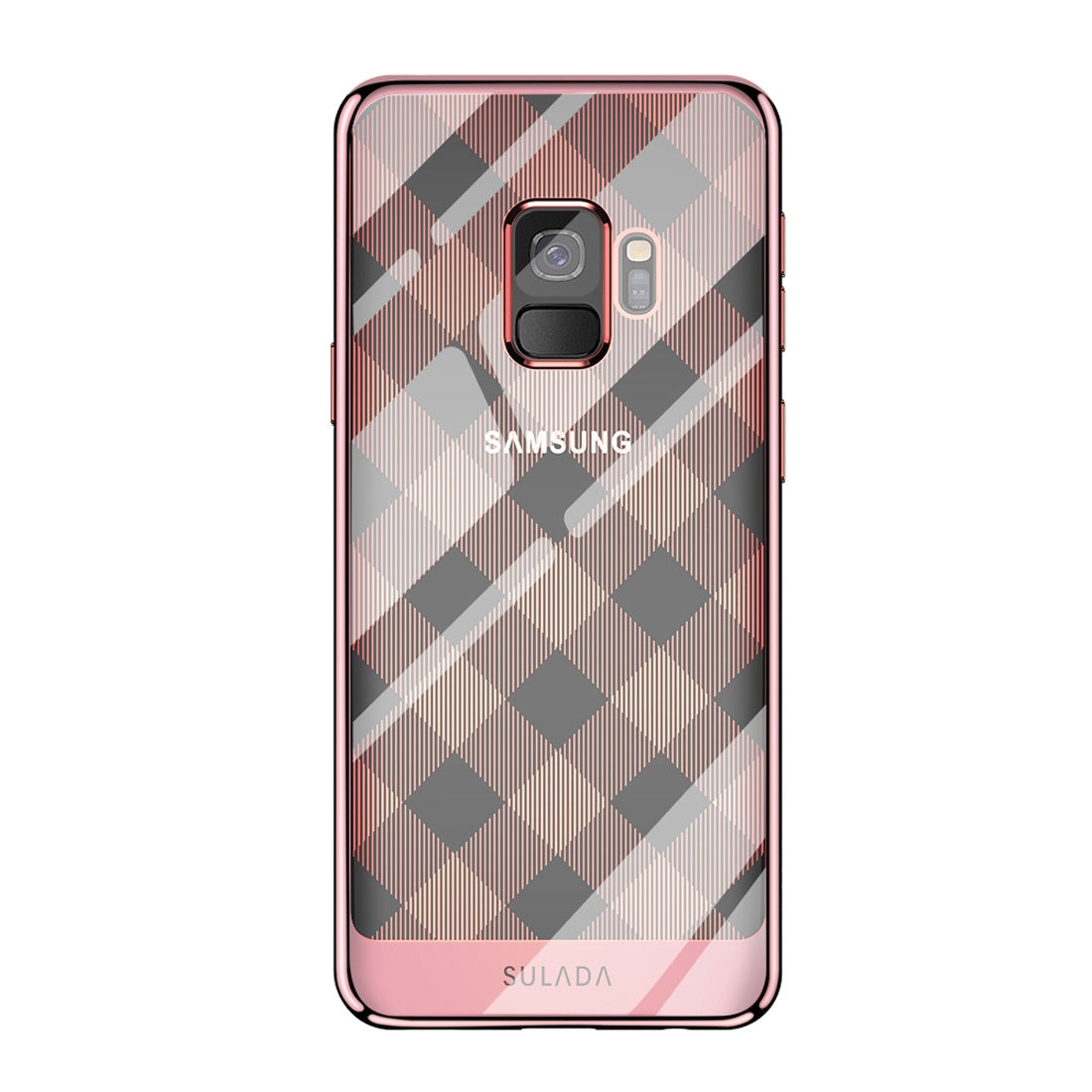 SULADA Plating + Radium Carving TPU Soft Case for Galaxy S9+ (Rose Gold)