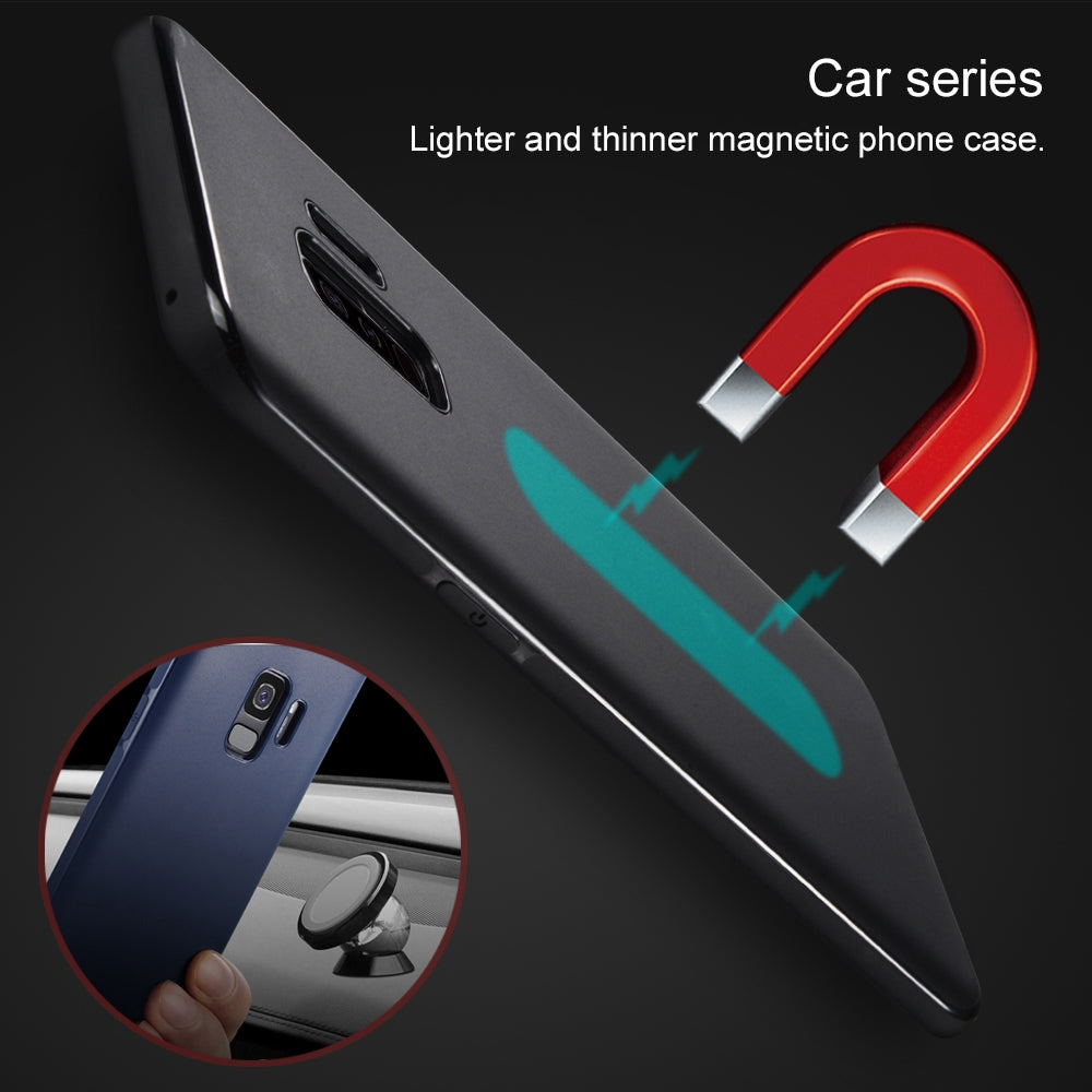 SULADA Car Series Magnetic Suction TPU Case for Galaxy S9+ (Black)