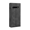 Magnetic Buckle Retro Texture Horizontal Flip Leather Case for Galaxy S10+, with Holder & Card Slots & Wallet (Black)