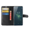 For Sony Xperia XZ2 Litchi Texture Horizontal Flip Leather Case with Wallet & Holder & Card Slots(Black)