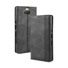 Magnetic Buckle Retro Texture Horizontal Flip Leather Case for Sony Xperia 10 Plus, with Holder & Card Slots & Wallet (Black)