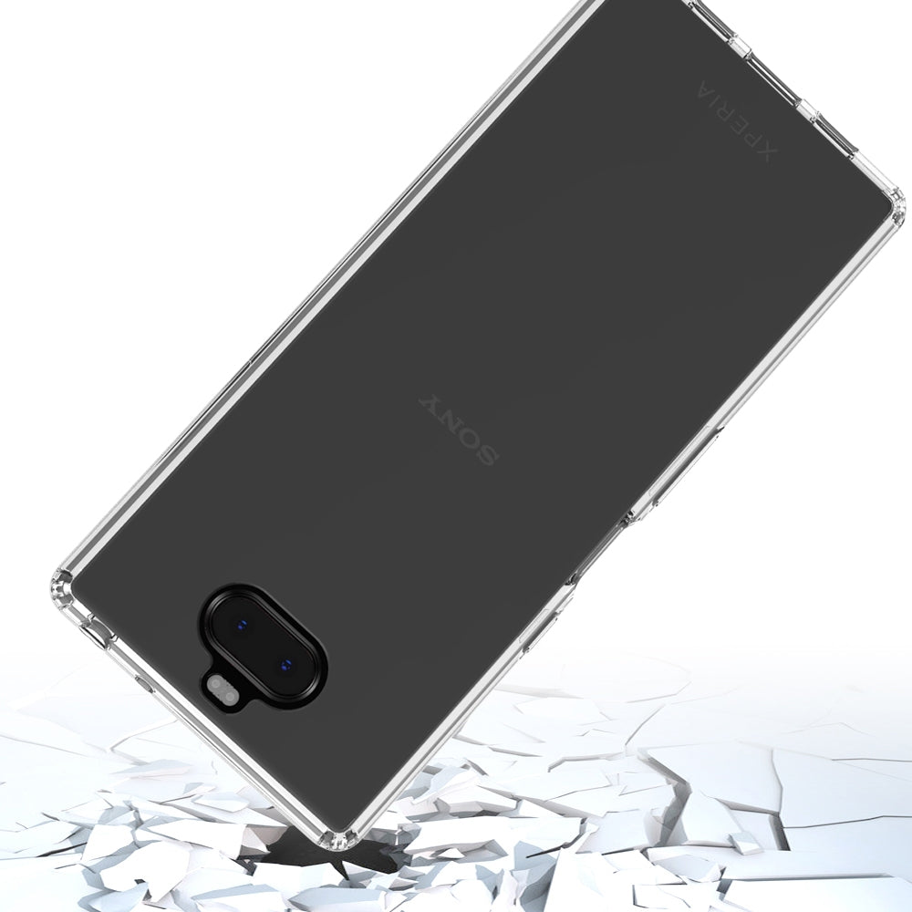 Scratchproof TPU + Acrylic Protective Case for Sony Xperia 10 Plus(Black)