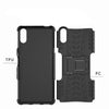 Tire Texture TPU+PC Shockproof Case for Sony Xperia L3, with Holder (Black)