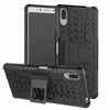 Tire Texture TPU+PC Shockproof Case for Sony Xperia L3, with Holder (Black)
