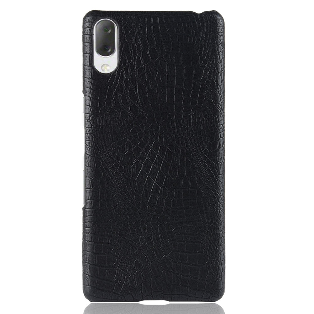 Shockproof Crocodile Texture PC + PU Case for Sony Xperia L3 (Black)