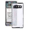 Transparent Battery Back Cover with Camera Lens Cover for Samsung Galaxy S10 G973F/DS G973U G973 SM-G973(Transparent)