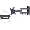 14-27 inch Universal Rotatable Retractable Computer Monitor Three Arms Wall Mount Bracket