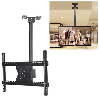 32-65 inch Universal Height & Angle Adjustable Single Screen TV Wall-mounted Ceiling Dual-use Bracket, Retractable Range: 0.5-3m