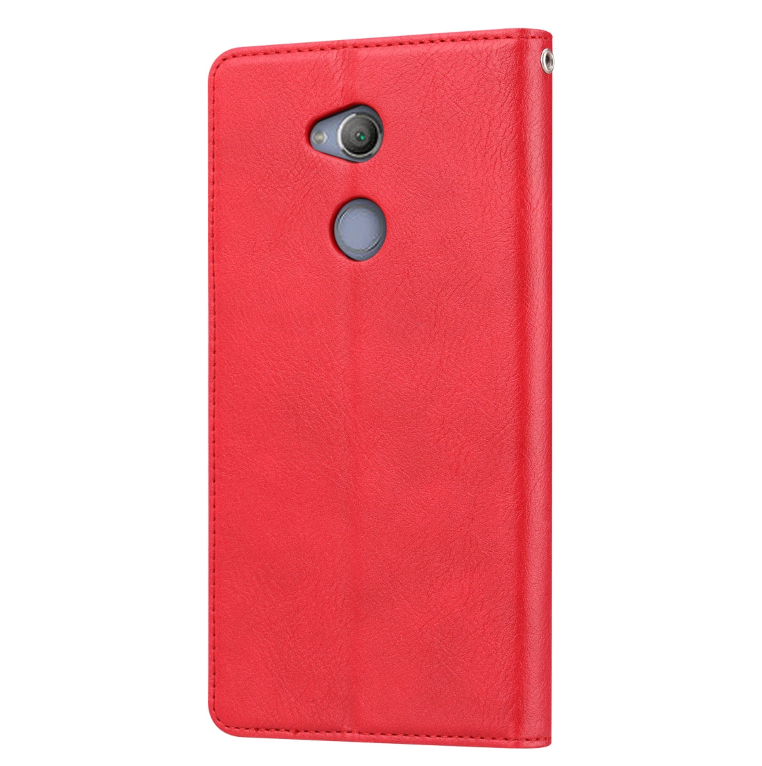 Knead Skin Texture Horizontal Flip Leather Case for Sony Xperia XA2, with Photo Frame & Holder & Card Slots & Wallet(Red)