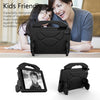 For iPad Mini 5/4/3/2/1 EVA Material Children Flat Anti Falling Cover Protective Shell With Thumb Bracket(Black)