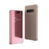 Mirror Plated Ultra-Thin Mobile Phone Smart Protective Case For Samsung S10 Plus Flip-Free Smart Answering Phone(Pink)