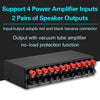 B042 4-in 2-out Power Amplifier Sound Switcher Loudspeaker Switch Distributor, 300W Per Channel Lossless Sound Quality