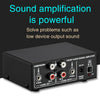 B053 Front Stereo Sound Amplifier Headphone Speaker Amplifier Booster with Volume Adjustment, 2-Way Mixer, USB 5V Power Supply, US Plug