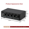 3-Channel Mixer Front Stereo Amplifier High / Mid / Bass Adjuster, USB 5V Power Supply, US Plug