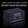 B101 2 In 1 Out (1 In 2 Out) Audio Source Signal Selection Switcher Computer Speaker  RCA Lossless Audio Source Switcher