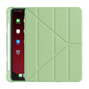 Multi-folding Surface PU Leather Matte Anti-drop Protective TPU Case with Pen Slot for iPad Air 2020 10.9(Light Green)