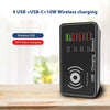 A7 High-power 100W 4 x PD 20W + QC3.0 USB Charger +15W Qi Wireless Charger Multi-port Smart Charger Station, Plug Size:EU Plug