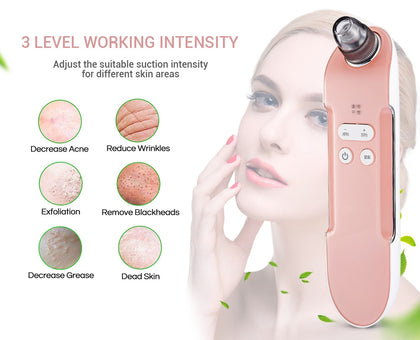 K-SKIN KD803A 3 Level Intensity Blackhead Removal Pore Cleaner Suction Rechargeable Black Spot Cleaner Facial Cleaning Machine