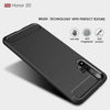 Brushed Texture Carbon Fiber TPU Case for Huawei Honor 20(Black)