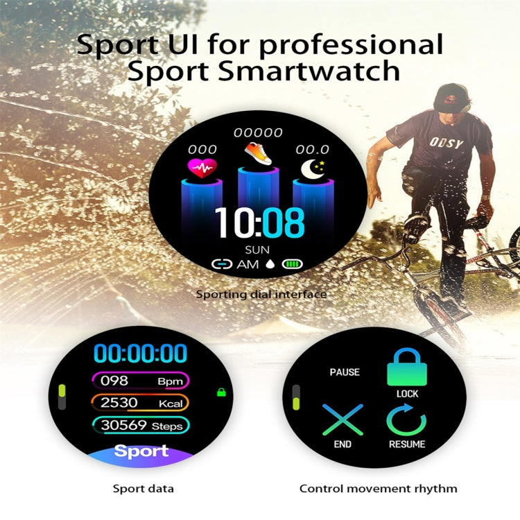 K7 1.3 inch IPS Color Screen Smartwatch IP68 Waterproof,Metal Watchband,Support Call Reminder /Heart Rate Monitoring /Blood Pressure Monitoring/Sleep Monitoring/Sedentary Reminder(Silver)