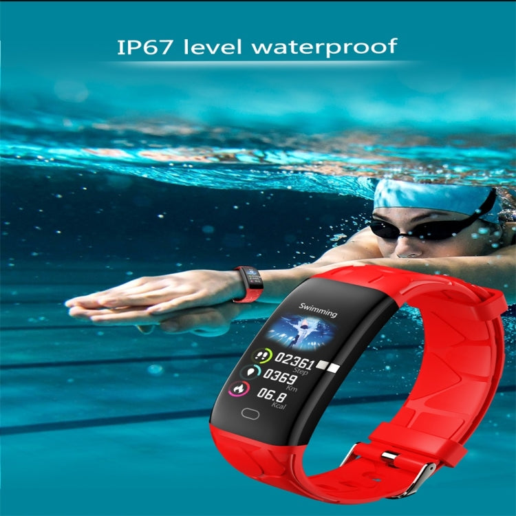 E58 0.96 inch IPS Color Screen Smartwatch IP67 Waterproof,Support Call Reminder /Heart Rate Monitoring/Blood Pressure Monitoring/Sleep Monitoring/Blood Oxygen Monitoring(Red)