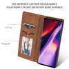 Retro Skin Feel Business Magnetic Horizontal Flip Leather Case for Galaxy Note 10(Brown)