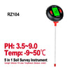 RZ104 Soil PH Meter Humidity Detector Digital PH Meter Soil Monitor PH Gardening Plant Soil Tester