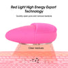 MC-J01 Silicone Electric Washing Facial Cleansing Mask Imported Color Light Constant Cleansing Instrument(Rose red)
