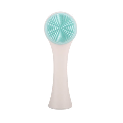 0801 Face Wash Cleansing Instrument Manual Cleansing Brush Silicone Double Side Massage Brush Face Washer Beauty Tools(Blue)